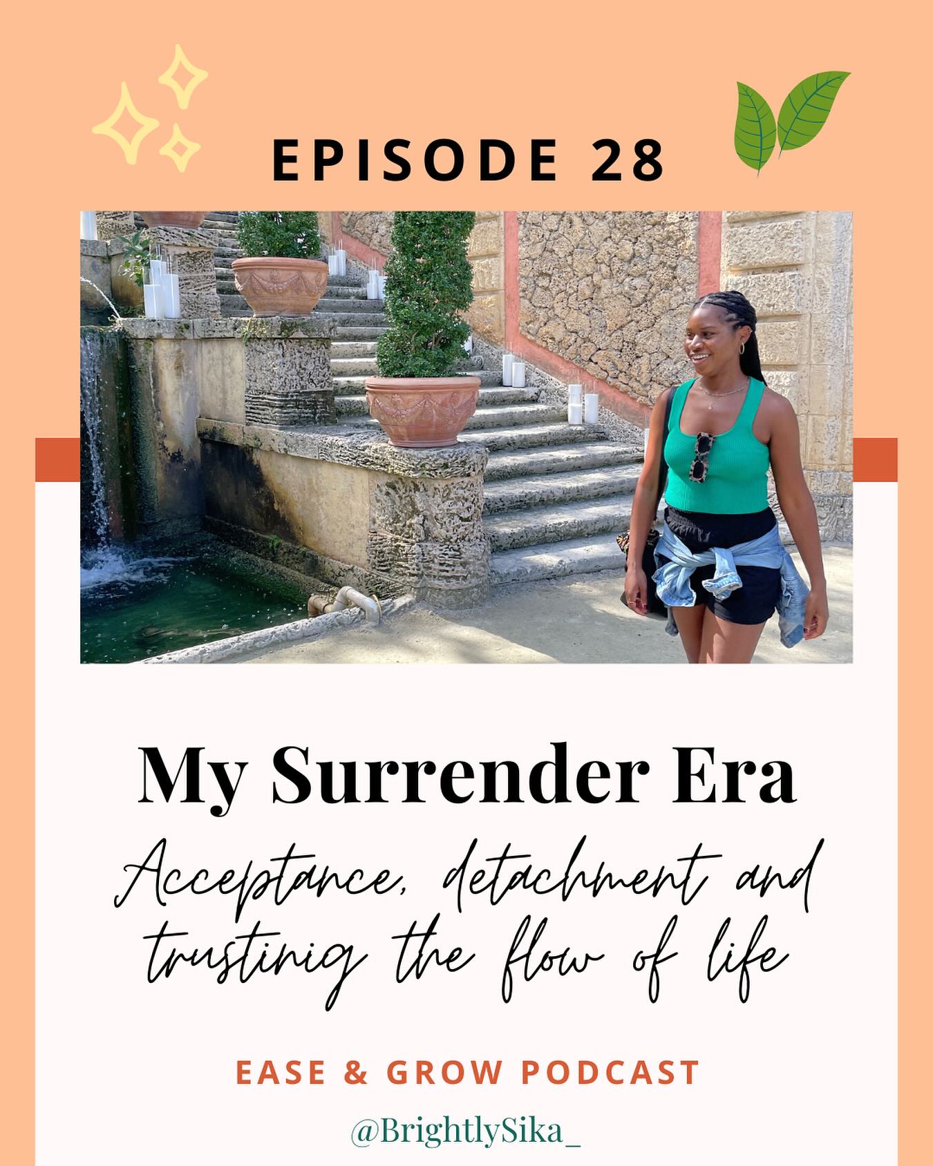 🚨new episode alert 🚨

I'm baaaack. And I've missed chatting with you guys 🥺

I will say I am feeling way better after this "month of me" experience I gave myself in October. It was much needed. It didn't go exactly as planned (as it never does) but I feel like it did its job sufficiently 😌

Tune in to hear about my new more surrendered approach to life after reflecting on how I've been feeling for a lot of the year ✨

I'm also curious to hear how you've been feeling and what tools or rituals you've been leaning on in this season? Meditation, extra rest, walks? Let me know!