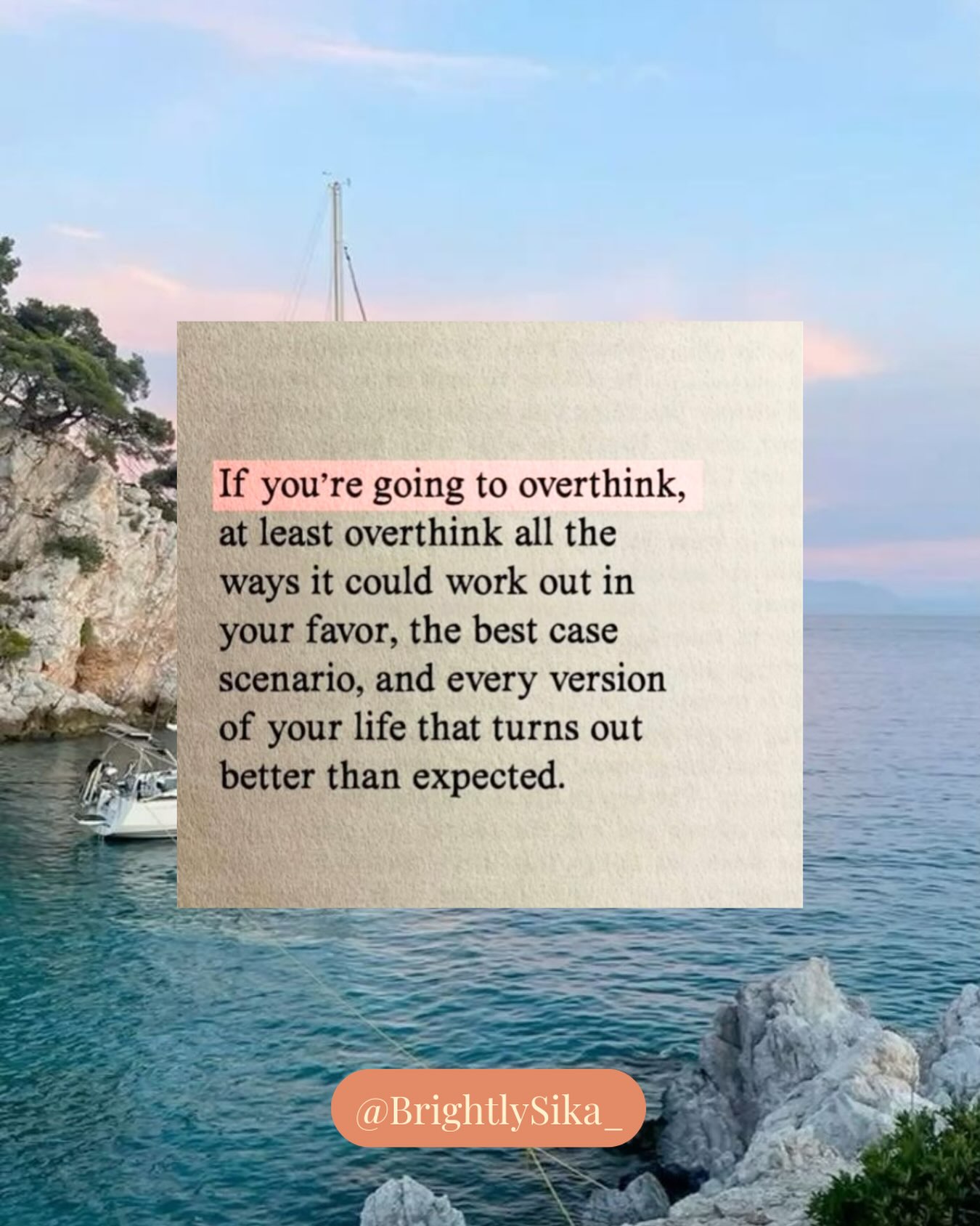 Why not overthink the good? 🌅

Join the love your summer mindset reset challenge on July 20th to learn how and join a supportive community doing it together! ✨