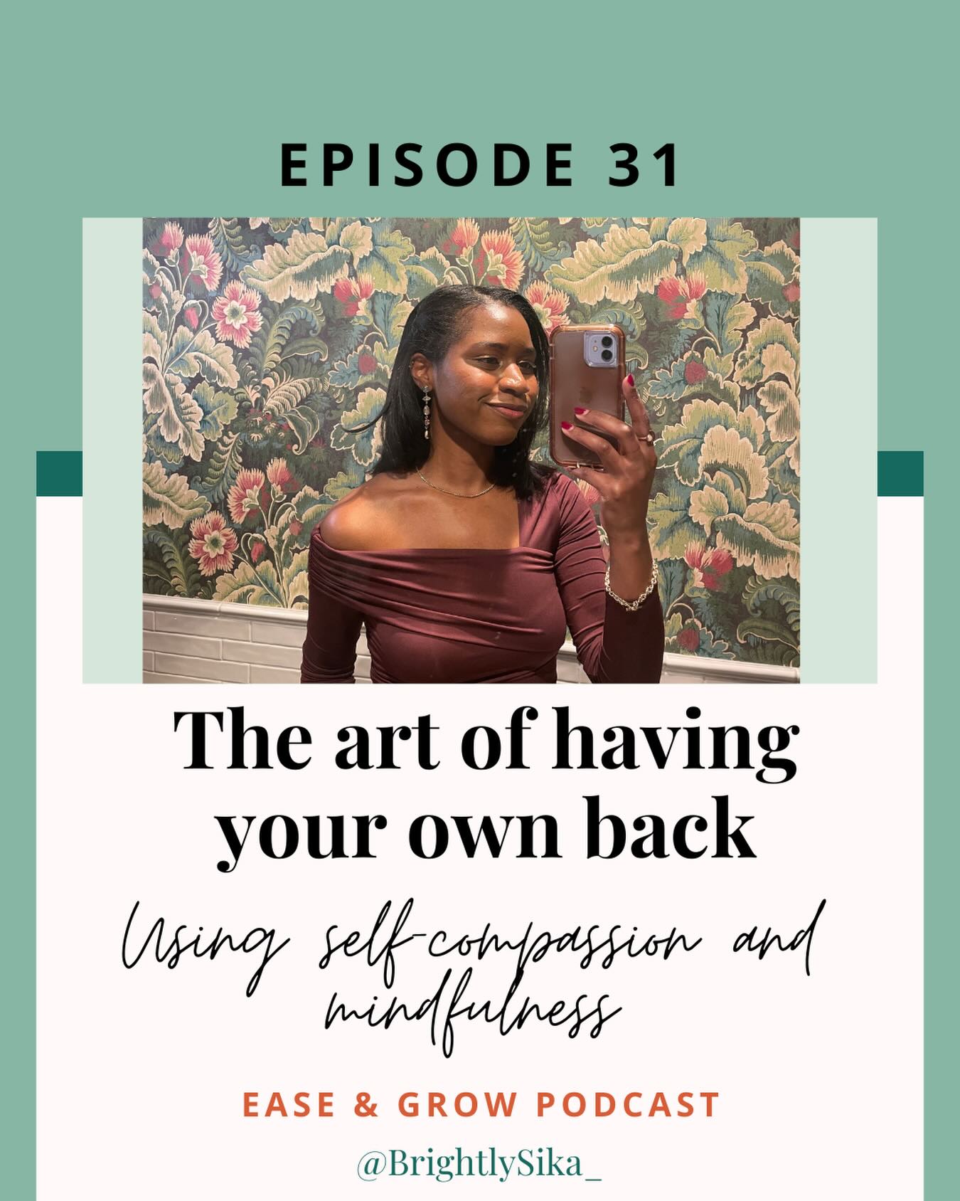 Quick question: how quick are you to be hard on yourself?

If you're like me, perfectionistic, ambitious, empathetic and wants to be liked by everyone, I'm going to guess it doesn't take a lot for you to feel guilty, turn on yourself and berate yourself into being better and doing better - in 99% of situations.

Recently though I've had an epiphany that maybe siding with the opposition isn't doing me any favors. Maybe having my own back is the lesson the universe has been wanting me to learn all these years...

Showing myself some 💕compassion 💕

When you feel like the world is throwing you test after test and you're being backed into a corner, I encourage you to show yourself even MORE kindness than usual. 

Think to yourself, how can I take care of myself today?

I tried it and it was revolutionary

I go deeper into this in this episode! If you give it a listen, I'd love to know what resonates and if you have any particular self-compassion practices to share 😌