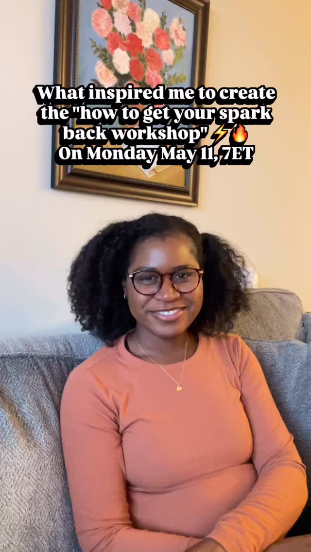 Sharing the inspiration behind tomorrows How to get your spark back workshop! ❤️‍🔥⚡️

Can't wait to see you there! 

#mentalwellness #selfcaretips #blackgirlwellness